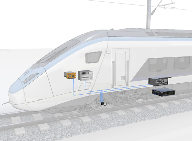 图1：一个速度传感器通过4个彼此独立的感应单元同时服务多达4个子系统。