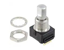 图5:CTS 291V1022F832AB，带典型螺纹衬套、锁紧垫圈和锁紧螺母，用作控制柜控制。