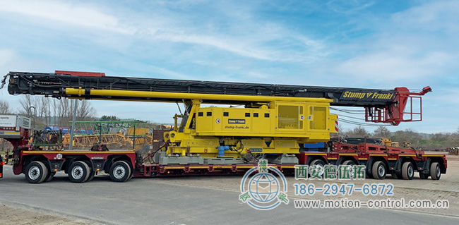 图4：导桩器可以灵活使用，并使用专用运输车辆运输到相应的施工现场。