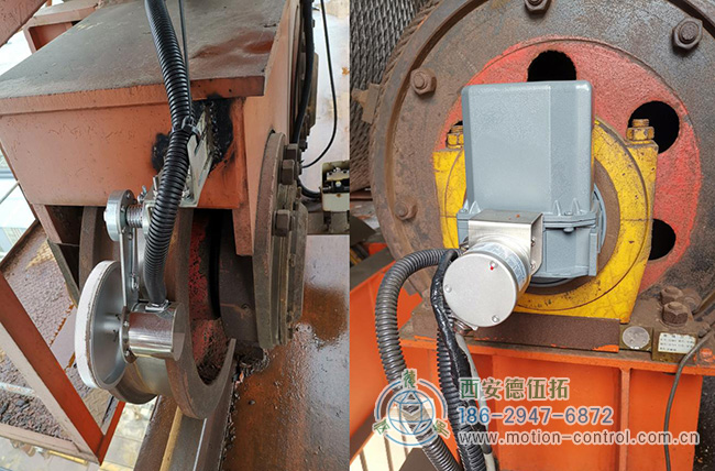 图为编码器在起重机上的应用照片