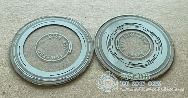 图为玻璃材质的增量/绝对值编码器码盘样品