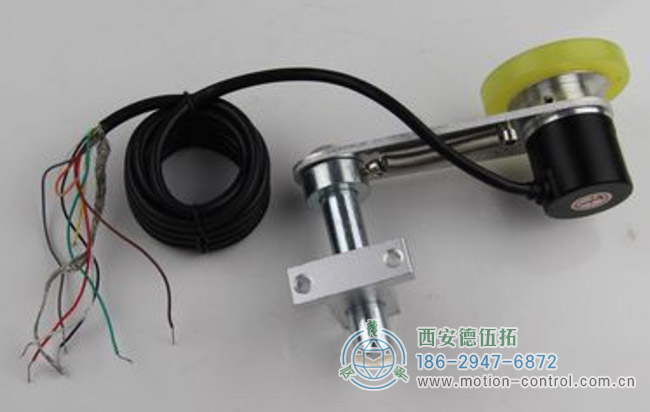 图为通过同步轮连接编码器使用的照片